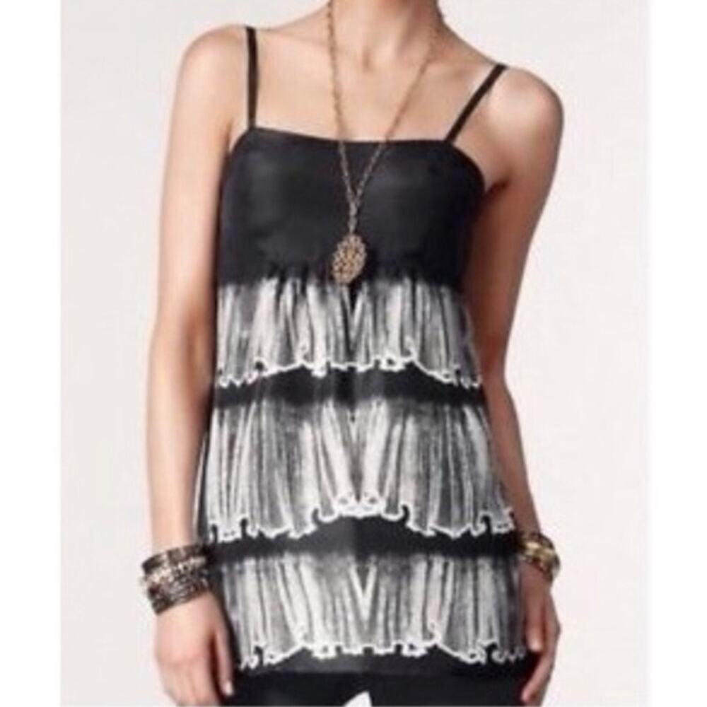 NWT CAbi 729 Dazzle Sleeveless Tiered Tunic Top Women's Size 6